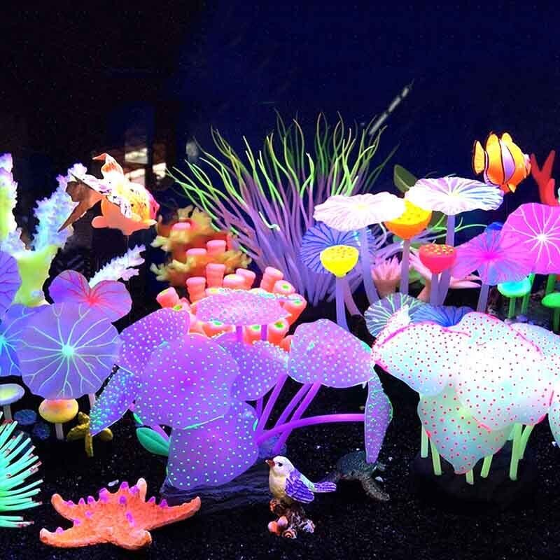 Aquarium Plant Substrate - Decoración Subacuática para Acuarios: Plantas Fluorescentes