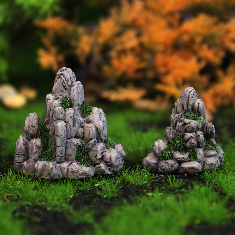 Aquarium Moss - Mini montaña en miniatura de piedra