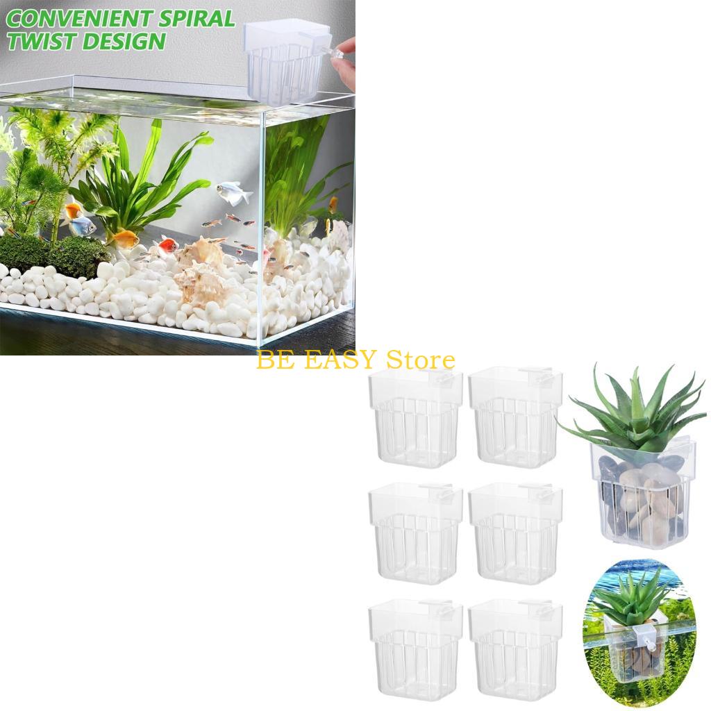 Aquarium Plant Holder - Macetero colgante hidropónico multiusos E28F, soporte