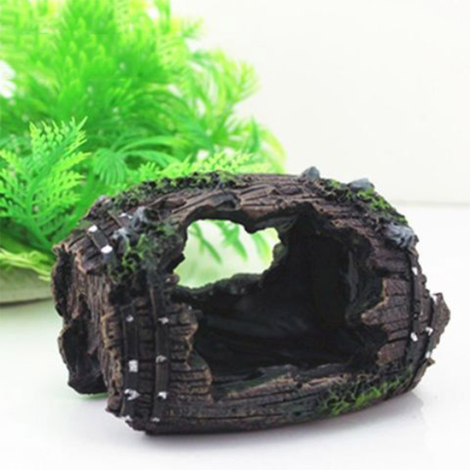 Aquarium Plant Substrate - Adorno para Acuario, Túnel de Madera