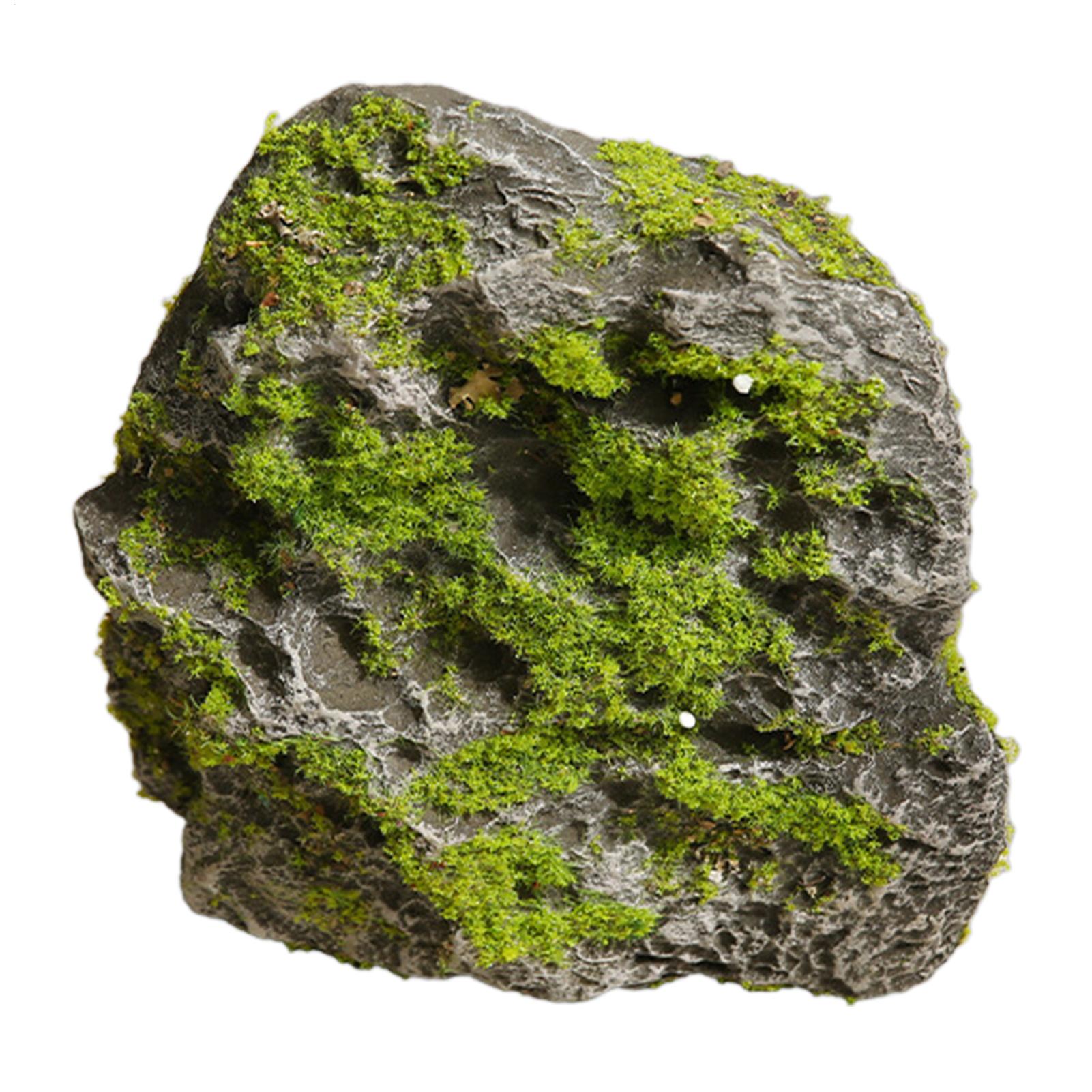 Aquarium Moss - Rocas de imitación realistas con musgo,