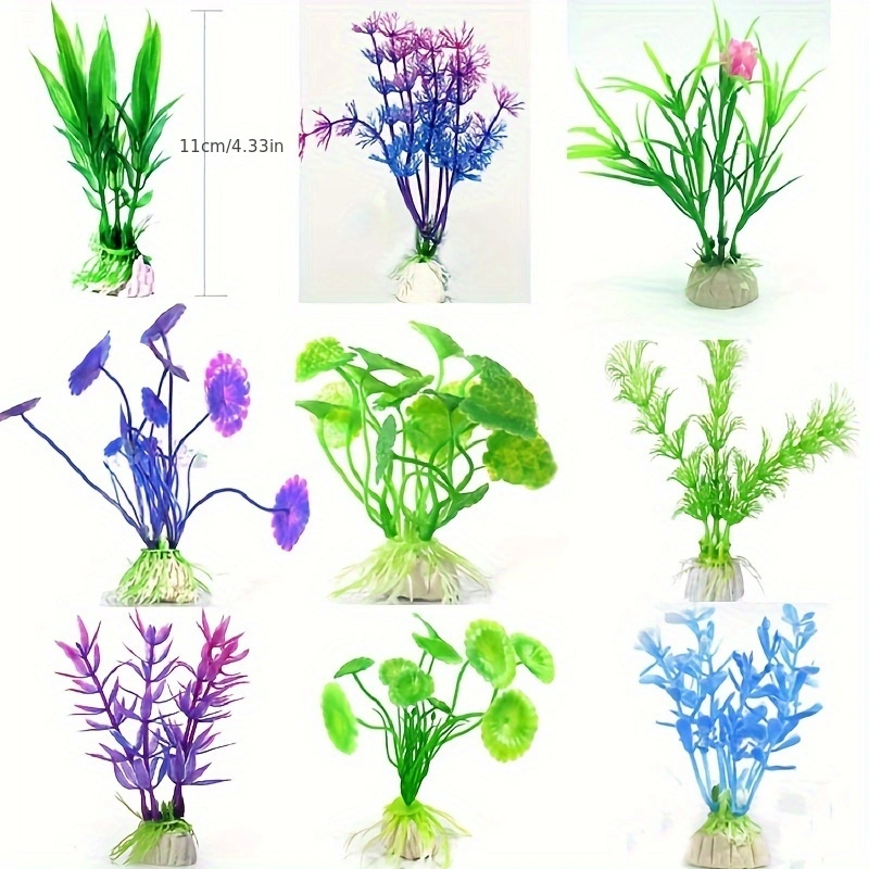Plantas artificiales de plásti - Aquarium Plant Substrate reseña y precio