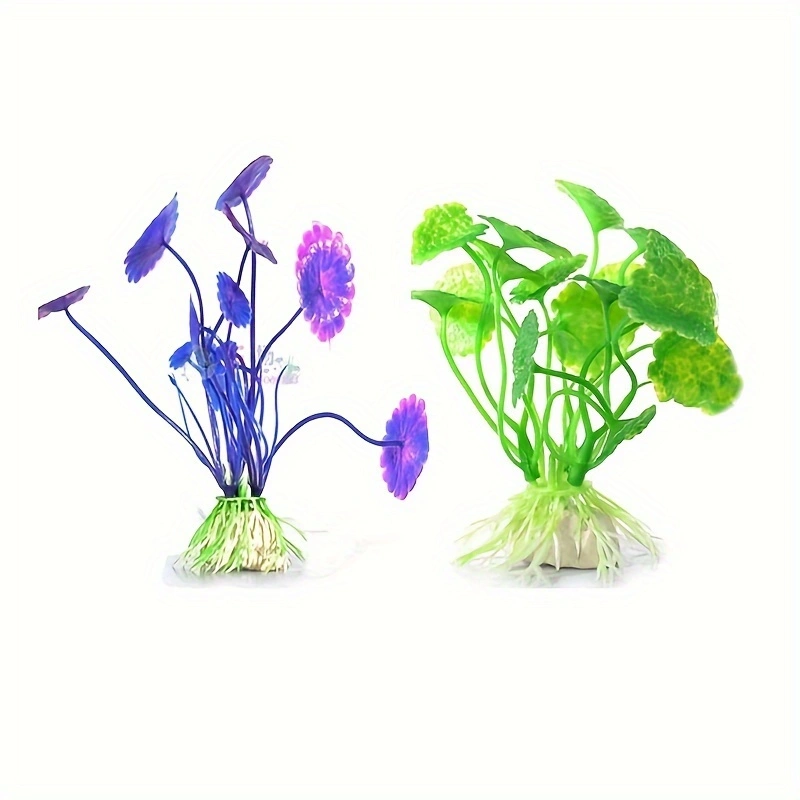 Plantas artificiales de plásti - Aquarium Plant Substrate reseña y precio