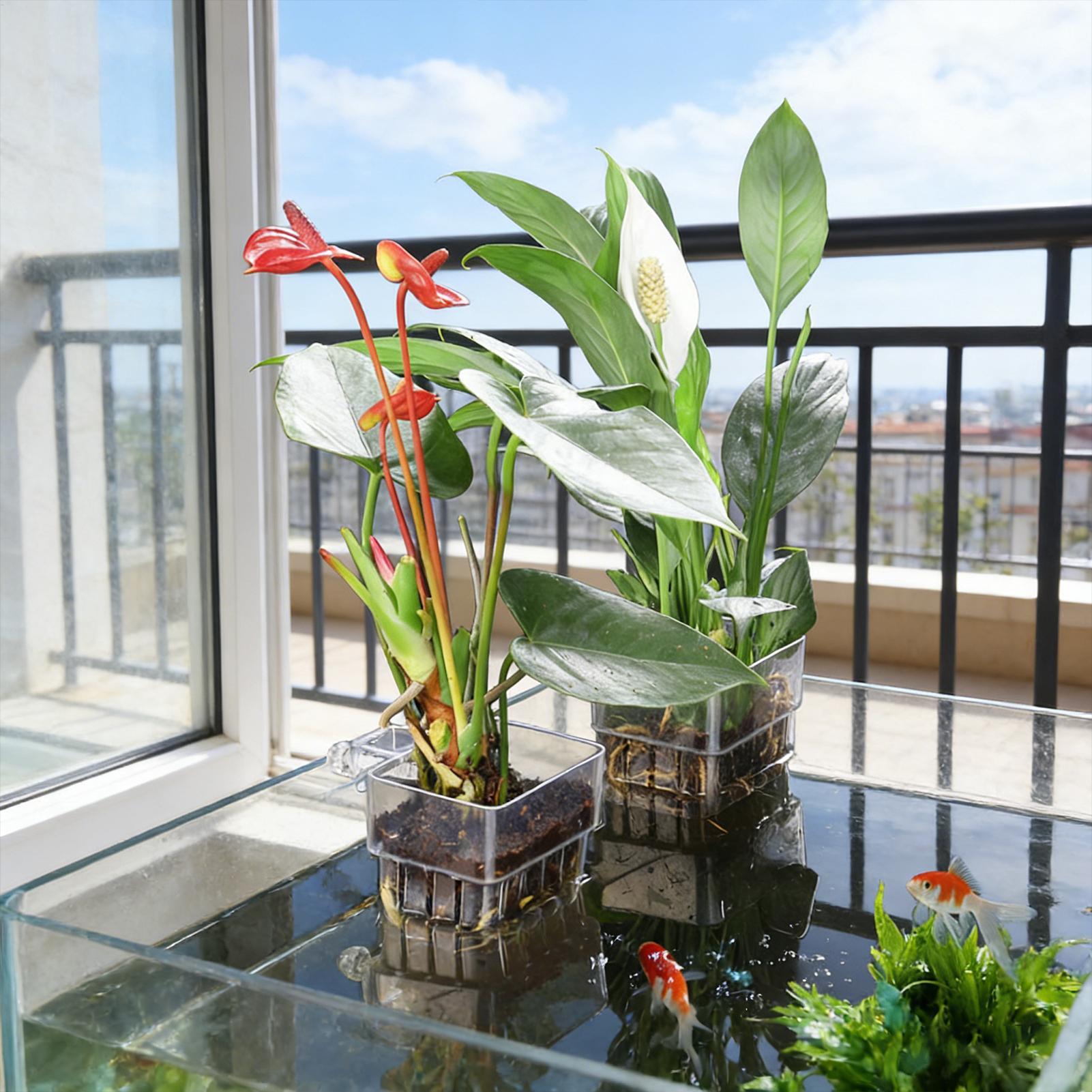 Cesta para Plantas de Acuario, - Plant Aquarium Pot reseña y precio