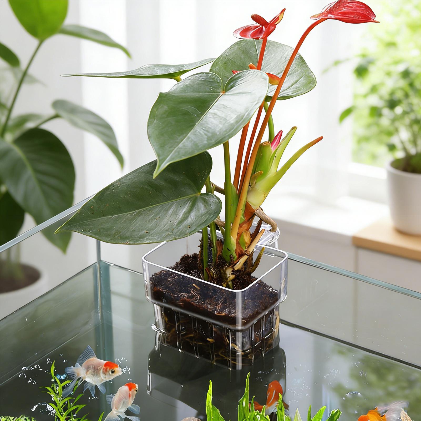 Cesta para Plantas de Acuario, - Plant Aquarium Pot reseña y precio