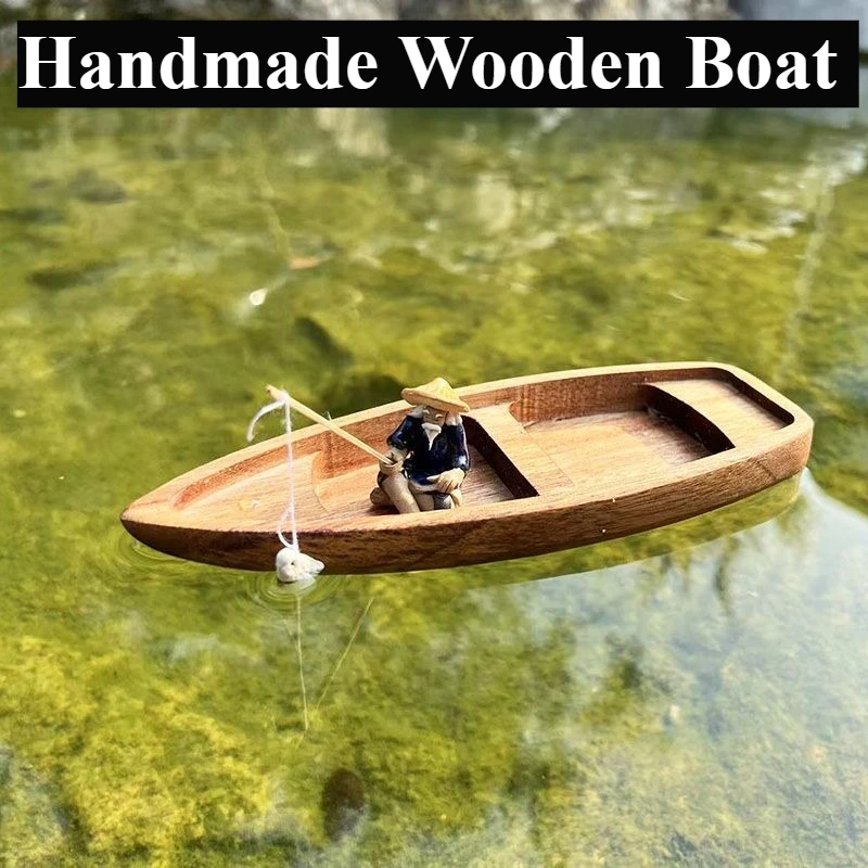 Barco de madera hecho a mano,  - Aquarium Plants Live reseña y precio