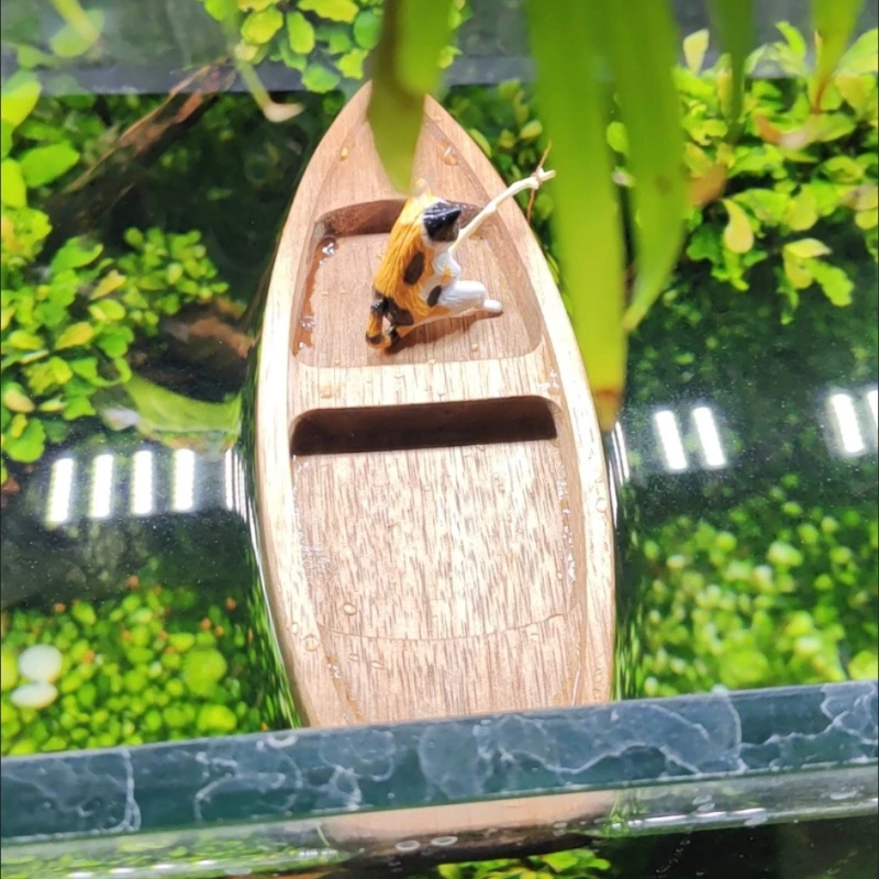 Barco de madera hecho a mano,  - Aquarium Plants Live reseña y precio